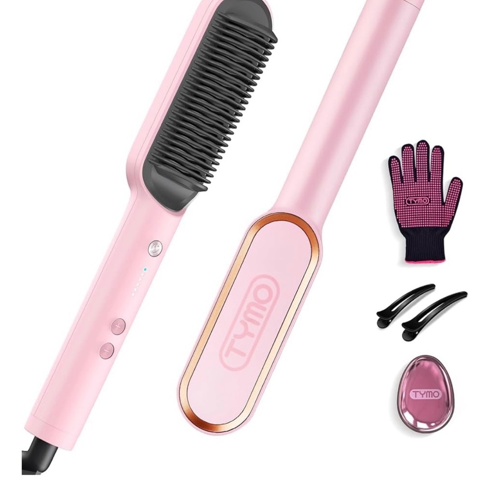 TYMO Pink Hair Straightening Brush